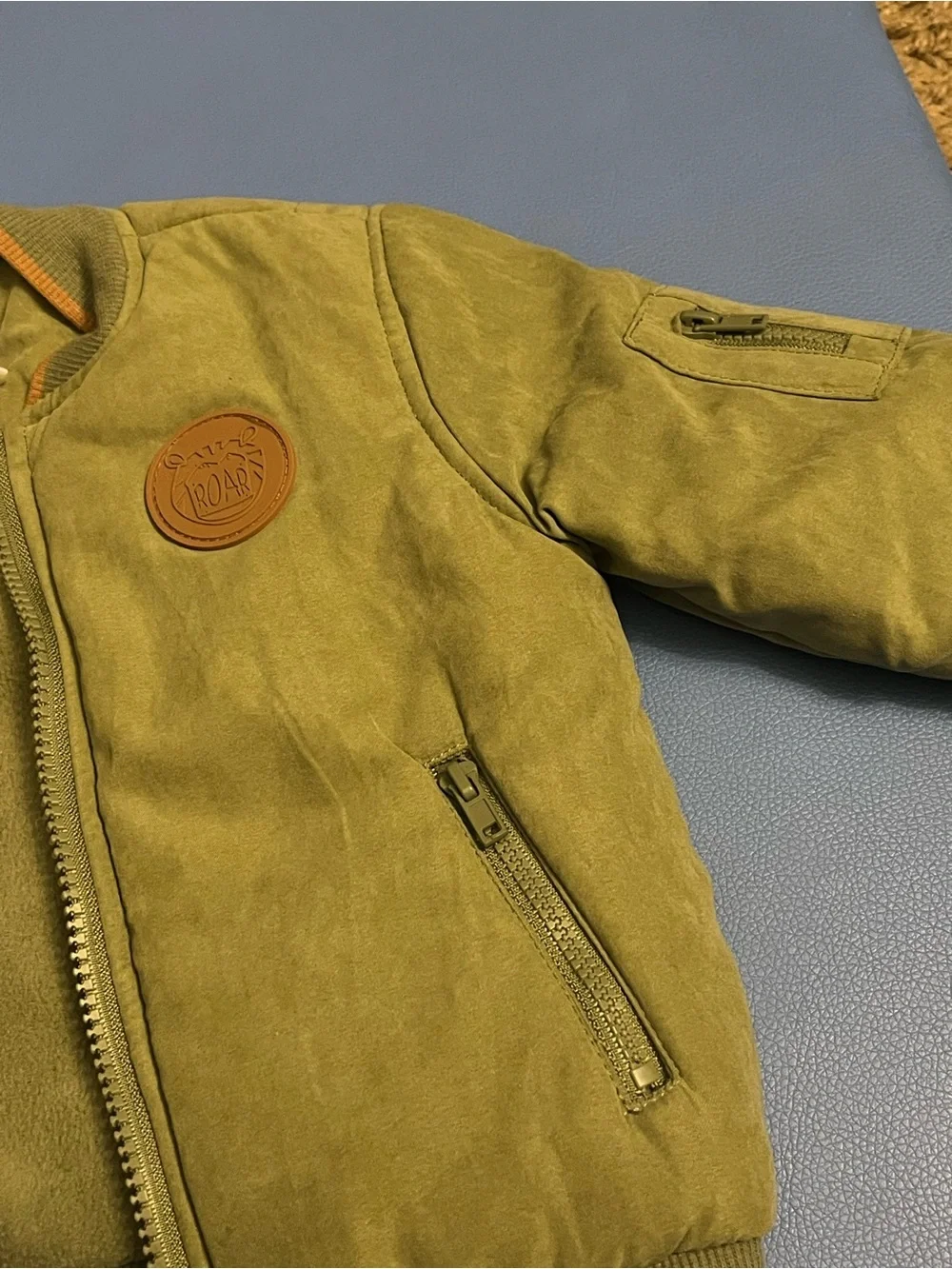 Aspen Kids Olive Green Puffer Bomber Jacket 18M